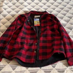 Orvice red and black shirt jacket